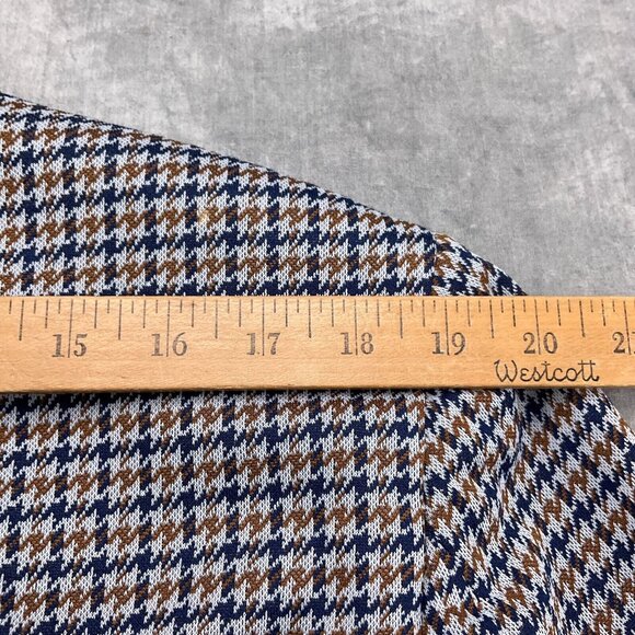 Ugo‎ Pucci Blazer Men 40 Gray Blue Brown Houndstooth Belt Union USA 70s VTG - Picture 7 of 13